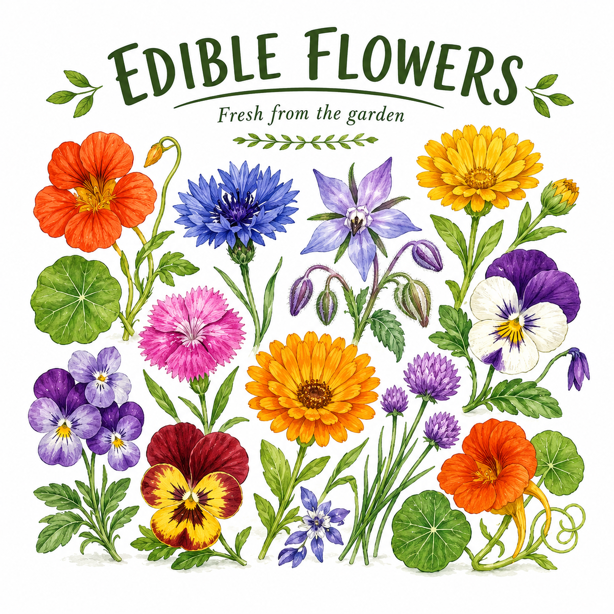 Edible flowers
(Eetbare bloemen)